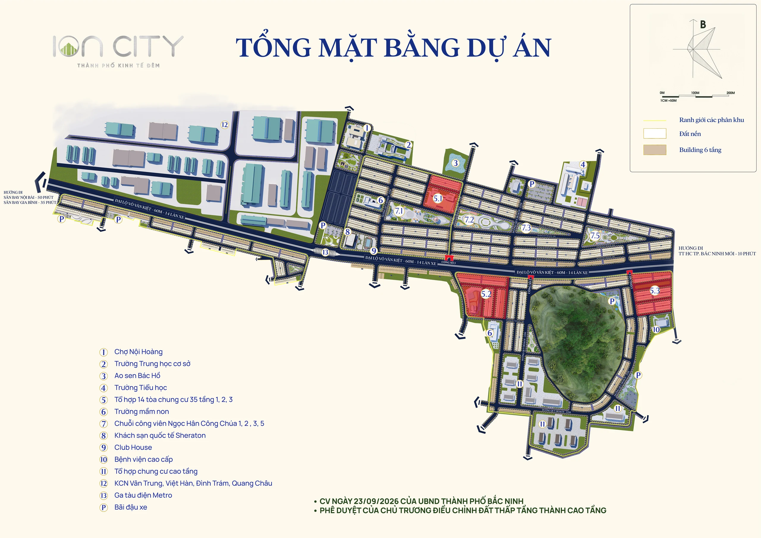 Tổng mặt bằng quy hoạch ION CITY